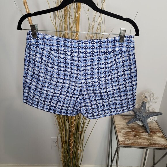 Vineyard Vines Check Print Eyelet Shorts Womens 2 - Picture 2 of 5